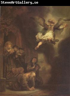 REMBRANDT Harmenszoon van Rijn The Archangel Leaving the Family of Tobias (mk05)